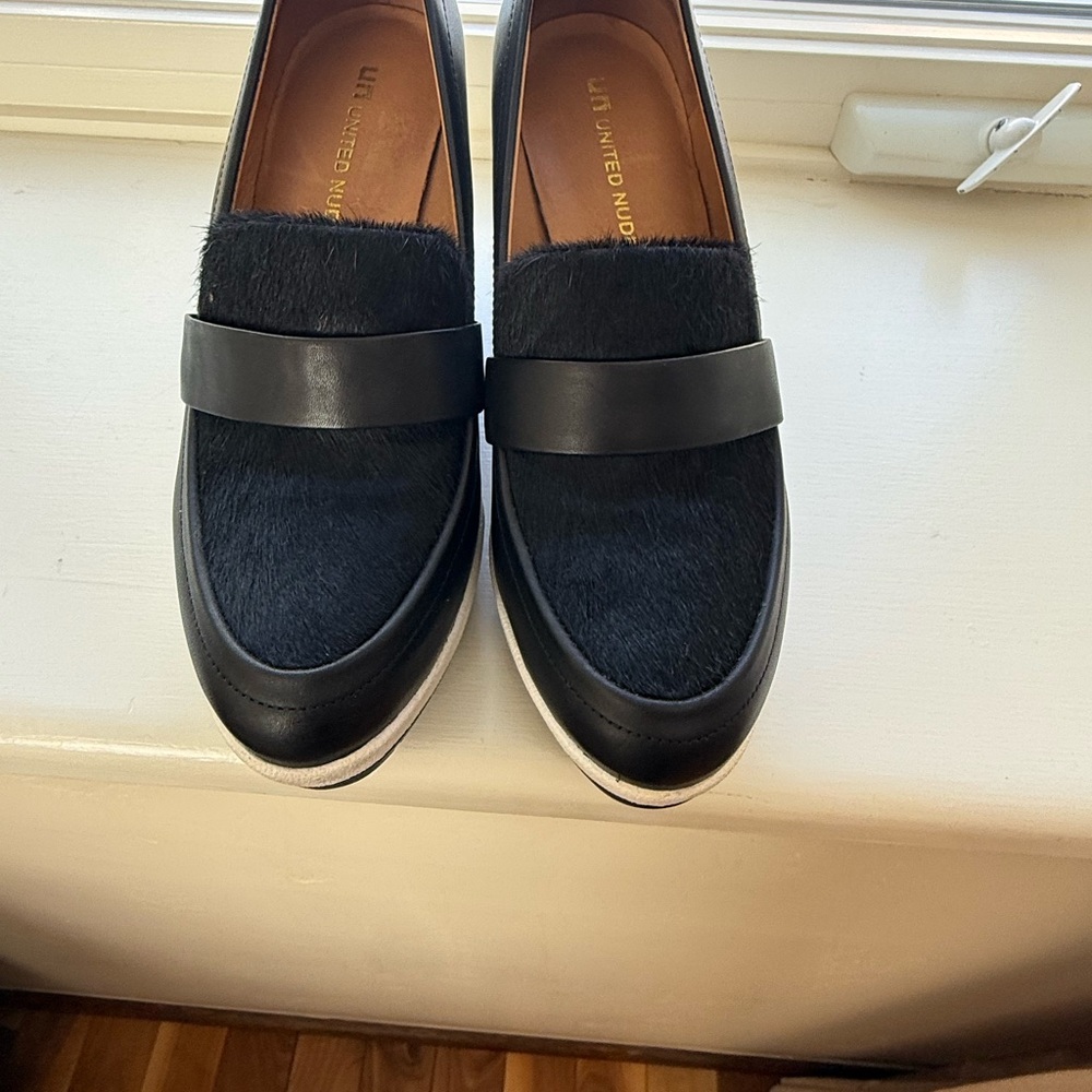 United Nude Black and White Wedge Shoes - Picture 3 of 6